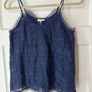 Joie Blue Ruffled Sleeveless Camisole
